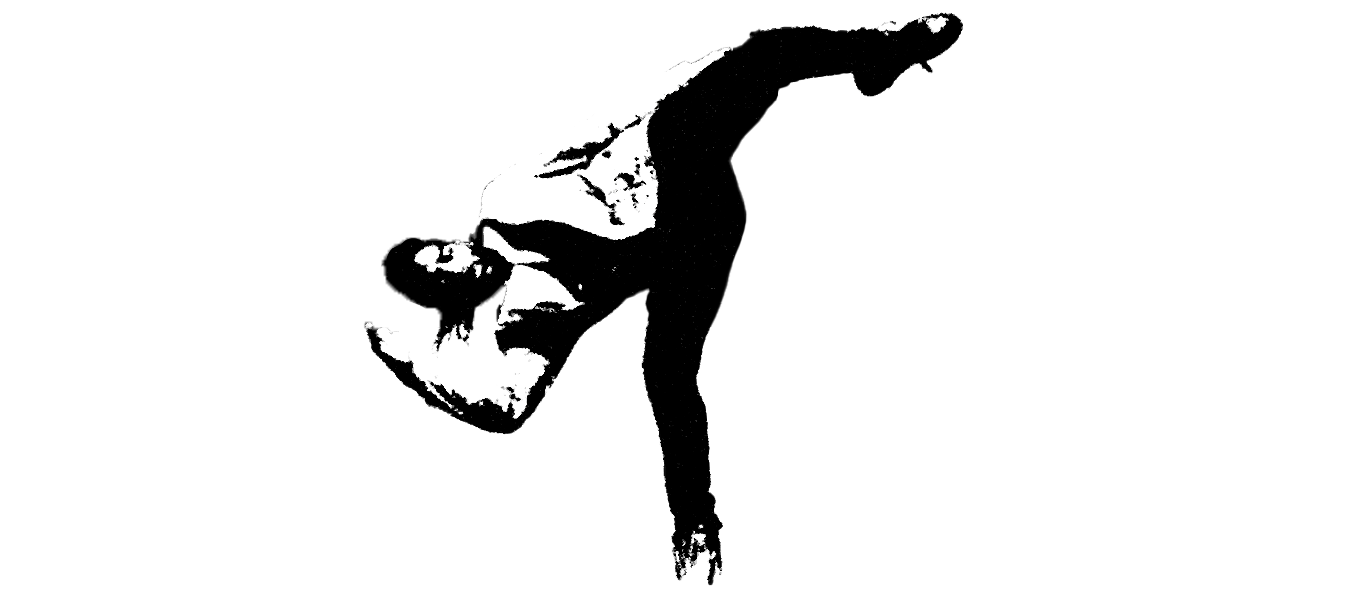 dessin en noir et blanc d'un homme qui fait du karaté