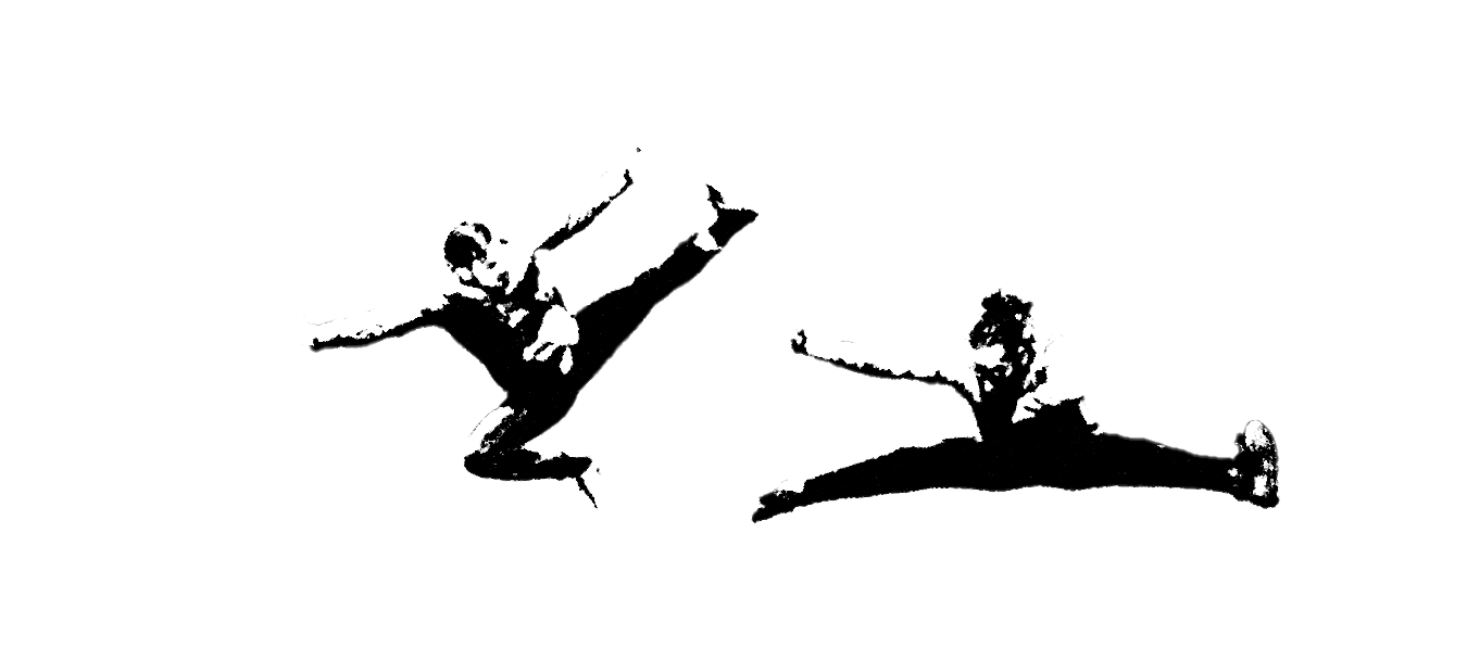 dessin en noir et blanc de deux hommes qui font un combat